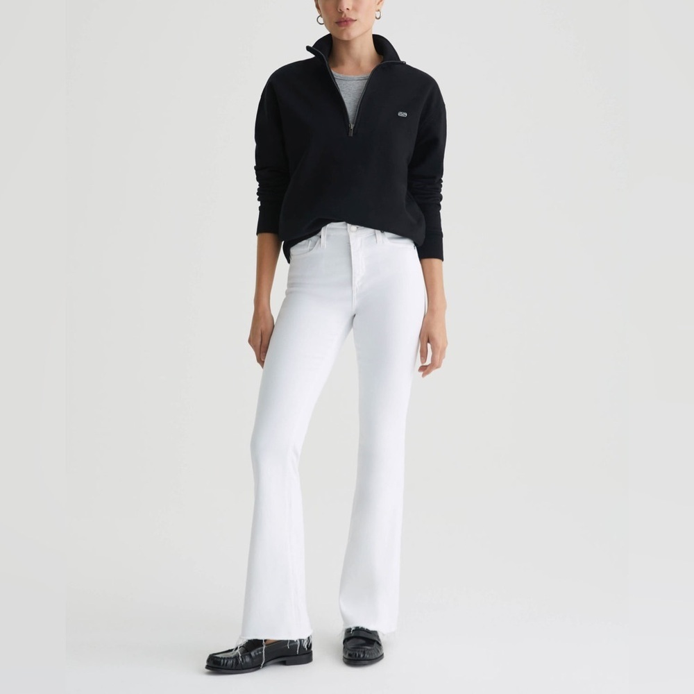 AG Farrah Boot High-rise Size 31 White Raw Hem